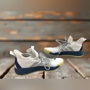 Adidas Pro Boost Mid White/Blue Basketball Shoes Men's Size 6/Women's Size 8